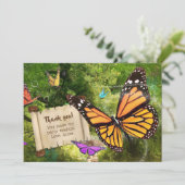 Butterfly - Hartelijk dank Kaart (Staand voorkant)
