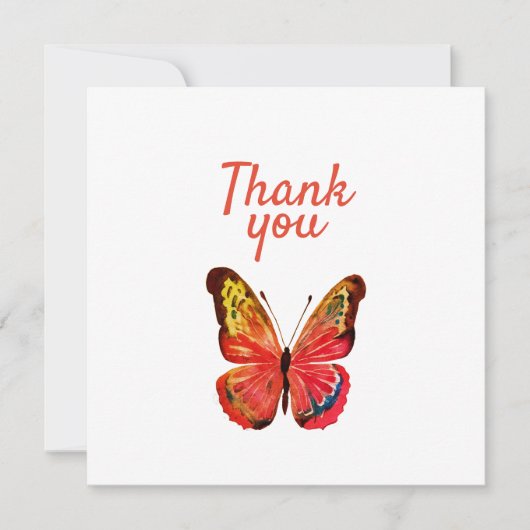 Butterfly Hartelijk dank Kaart (Voorkant)