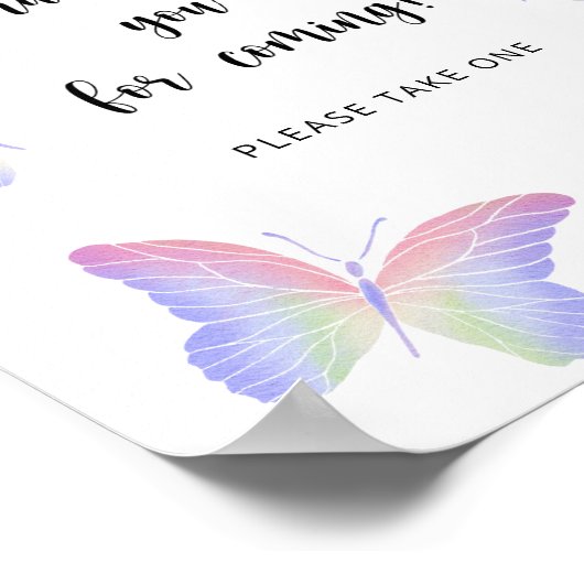 Butterfly \ Hartelijk dank voor uw komst Poster (Hoek)