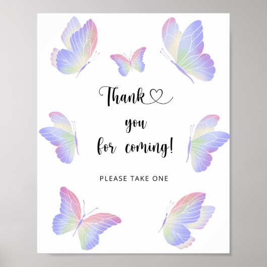 Butterfly \ Hartelijk dank voor uw komst Poster (Voorkant)
