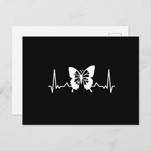 Butterfly-hartslag Briefkaart (Voorkant / Achterkant)