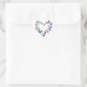 Butterfly Heart Aesthetic Sticke Hart Sticker (Tas)