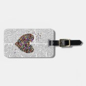 Butterfly Heart Bagagelabel (Voorkant horizontaal)