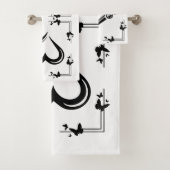 "Butterfly & Heart" Bath Towell Set Bad Handdoek (Insitu)