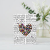 Butterfly Heart Briefkaart (Staand voorkant)