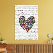 Butterfly Heart Canvas Afdruk (Insitu (Woonkamer))