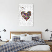 Butterfly Heart Canvas Afdruk (Insitu (Slaapkamer))