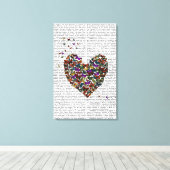 Butterfly Heart Canvas Afdruk (Insitu (Houten vloer))