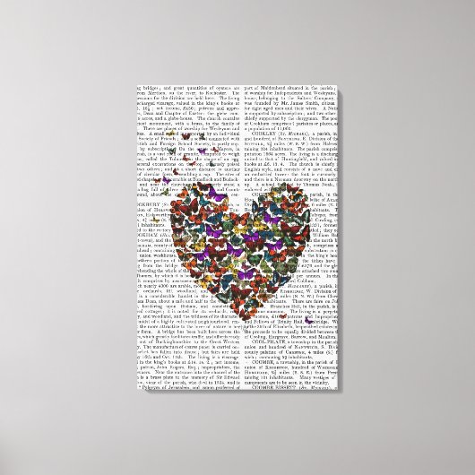 Butterfly Heart Canvas Afdruk (Voorkant)