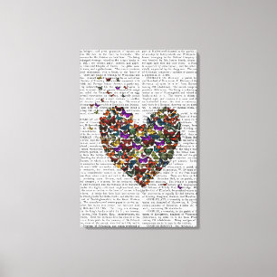 Butterfly Heart Canvas Afdruk