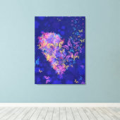 Butterfly Heart Canvas Print Love - Painting (Insitu (Houten vloer))
