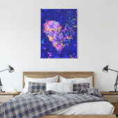 Butterfly Heart Canvas Print Love - Painting (Insitu (Slaapkamer))