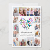 Butterfly Heart Collage Foto Bedankkaart (Voorkant)