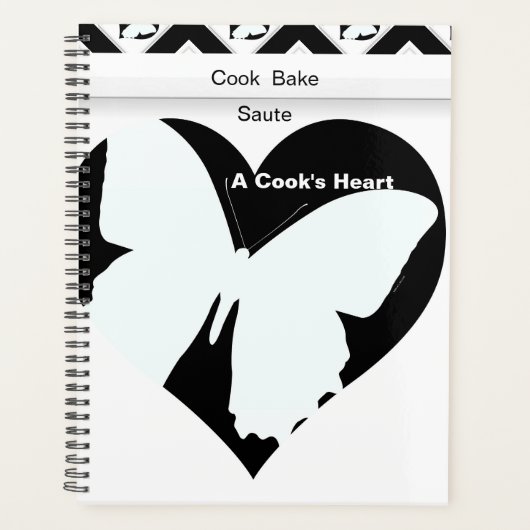 Butterfly Heart Cook Bake Saute Planner (Voorkant)