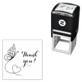 Butterfly Heart Dank u Zelfinktende Stempel (In situ)