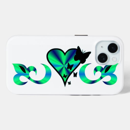 Butterfly Heart en Lily Rainbowart Case-Mate iPhone Case (Achterkant (horizontaal))