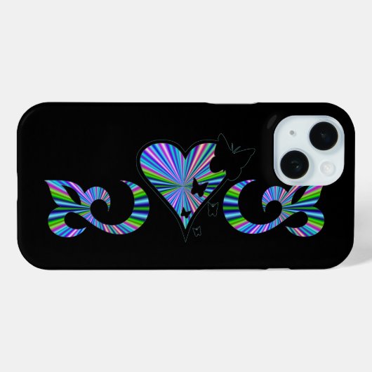 Butterfly Heart en Lily Rainbowart Case-Mate iPhone Case (Achterkant (horizontaal))