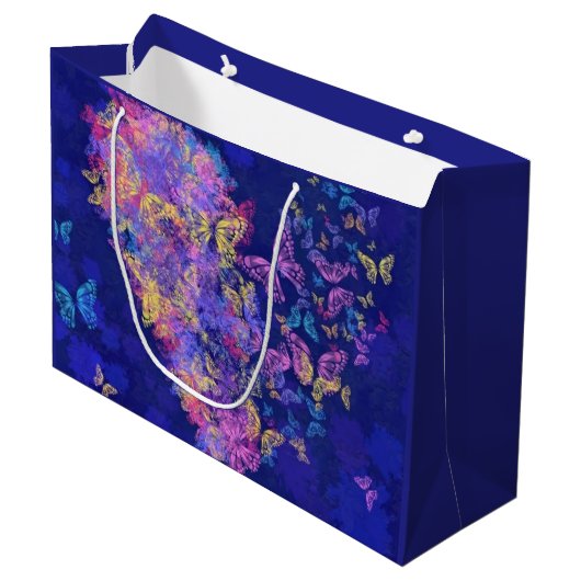 Butterfly Heart Gift Bag Groot Cadeauzakje (Voorkant Gekanteld)