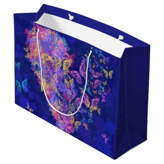 Butterfly Heart Gift Bag Groot Cadeauzakje (Achterkant Gekanteld)