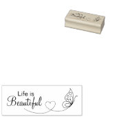 Butterfly Heart - Het leven is prachtig Rubberstempel (Gestempeld)