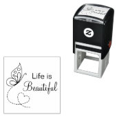 Butterfly Heart - Het leven is prachtig Zelfinktende Stempel (In situ)