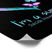 Butterfly Heart I'm a Survivor Suicide Prevention Poster (Hoek)