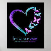 Butterfly Heart I'm a Survivor Suicide Prevention Poster (Voorkant)