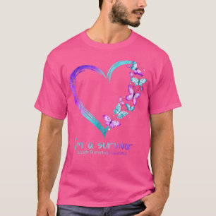 Butterfly Heart I'm a Survivor Suicide Prevention T-shirt