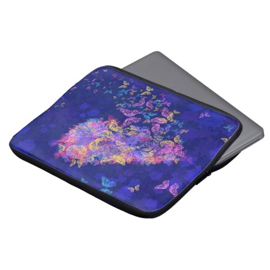 Butterfly Heart - Love Laptop Sleeve (Voorkant top)