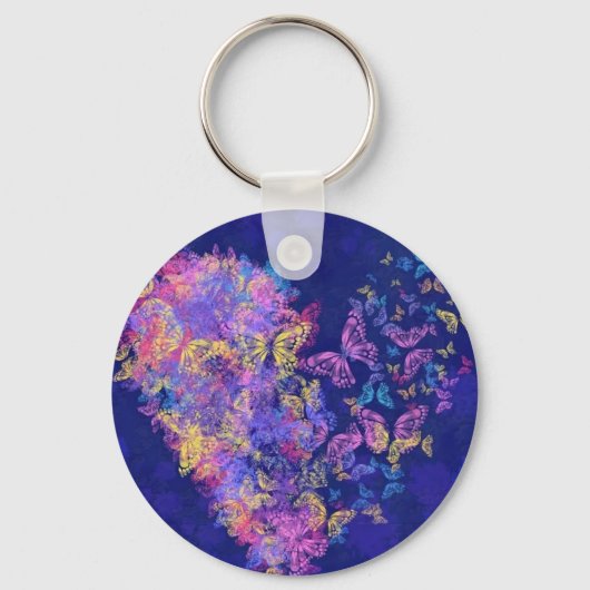 Butterfly Heart - Love Sleutelhanger (Voorkant)