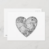Butterfly Heart Patroon Briefkaart (Voorkant / Achterkant)