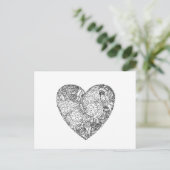 Butterfly Heart Patroon Briefkaart (Staand voorkant)
