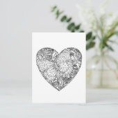 Butterfly Heart Patroon Briefkaart (Staand voorkant)