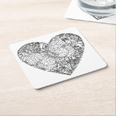 Butterfly Heart Patroon Kartonnen Onderzetters (Schuin)