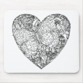 Butterfly Heart Patroon Muismat (Voorkant)