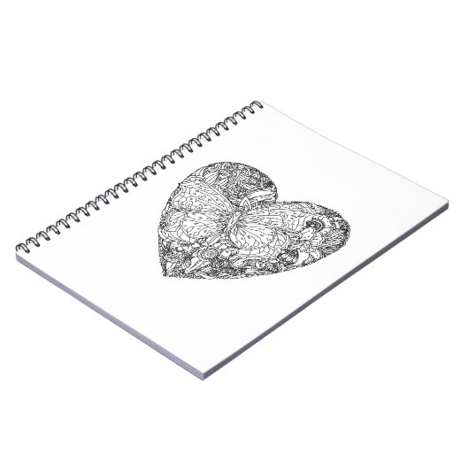 Butterfly Heart Patroon Notitieboek (Linkerzijde)