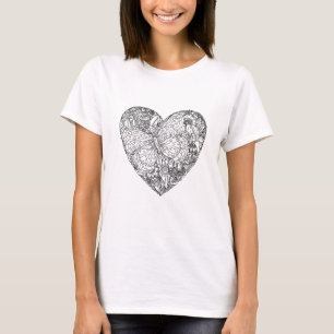 Butterfly Heart Patroon T-shirt