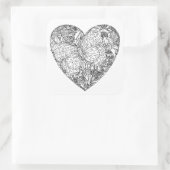 Butterfly Heart Patroon Vierkante Sticker (Tas)