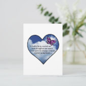 Butterfly Heart Poem Briefkaart (Staand voorkant)