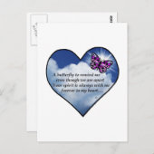 Butterfly Heart Poem Briefkaart (Voorkant / Achterkant)