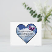 Butterfly Heart Poem Briefkaart (Staand voorkant)