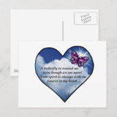 Butterfly Heart Poem Briefkaart (Voorkant / Achterkant)