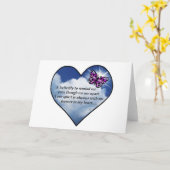 Butterfly Heart Poem Kaart (Gele Bloem)