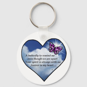 Butterfly Heart Poem Sleutelhanger