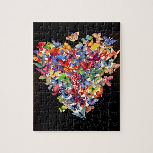 Butterfly Heart Puzzle Legpuzzel (Verticaal)