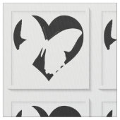 Butterfly Heart Stof (Close Up)