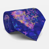 Butterfly Heart Stropdas - Liefde - Blauw (Opgerold)