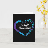 Butterfly Heart Suicide Awareness Mental Health Kaart (Gele Bloem)