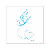 Butterfly Heart Zelfinktende Stempel (Design)