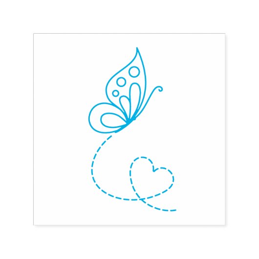 Butterfly Heart Zelfinktende Stempel (Design)